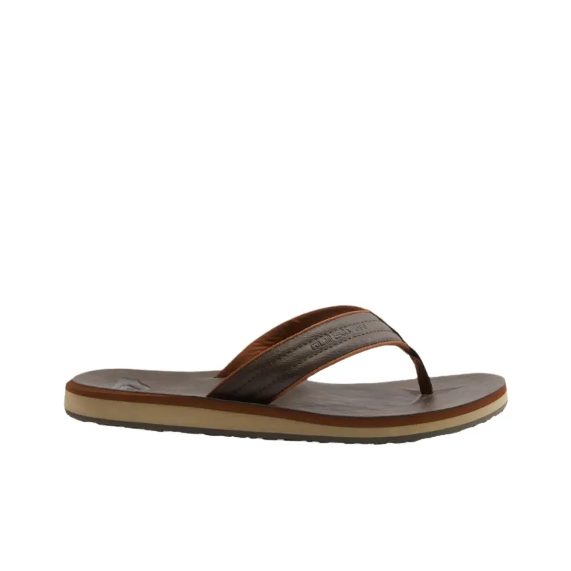 Quiksilver Abrasion Resistant Flip Flops Men's Brown-1