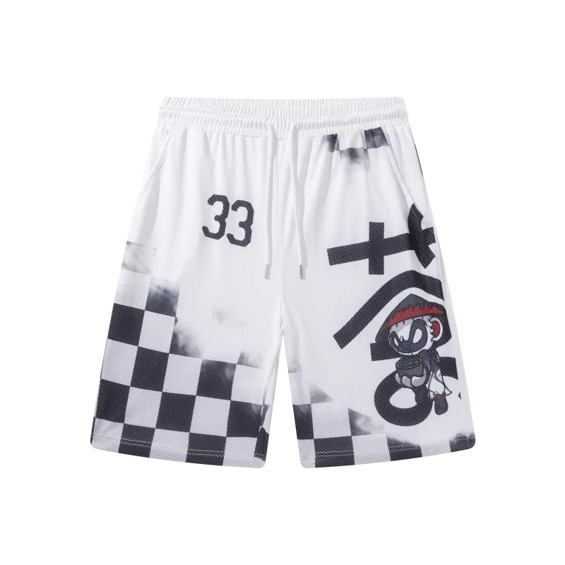 FireMonkey Basketball Shorts Unisex Black White-0