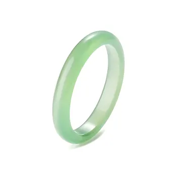 Artisan Lock Heart Jade Natural Chalcedony Bangles Unisex
