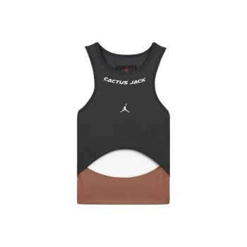 JORDAN X Travis Scott Cactus Jack Women's Tank Top Asia Sizing Dark Smoke Grey