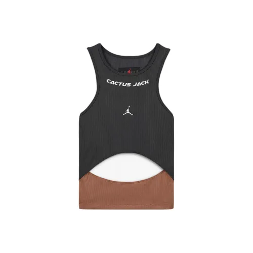JORDAN X Travis Scott Cactus Jack Women's Tank Top Asia Sizing Dark Smoke Grey