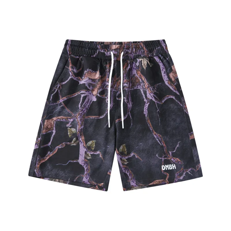 DNBH Dual Tone Collection Leopard Print Collection Casual Shorts Unisex-12