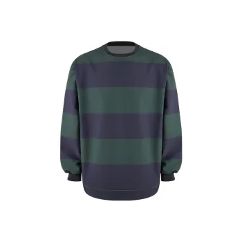 AWKA Ski Tops Unisex Blue Green Stripes