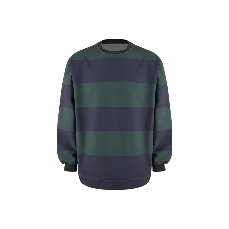 AWKA Ski Tops Unisex Blue Green Stripes-0
