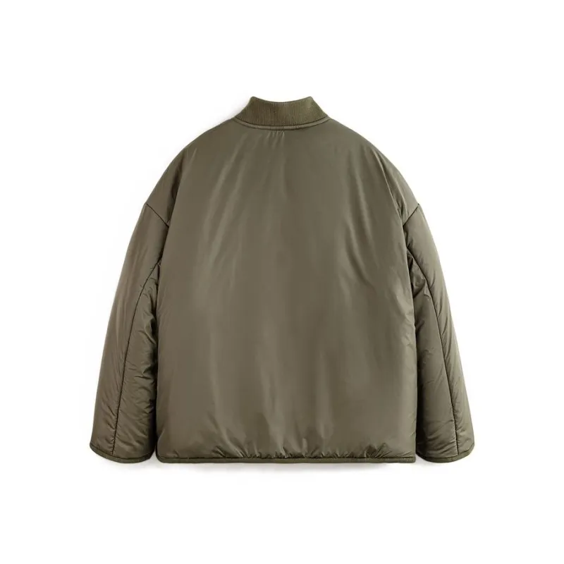 MADEN Baseball Jacket Women's Olive Green-2