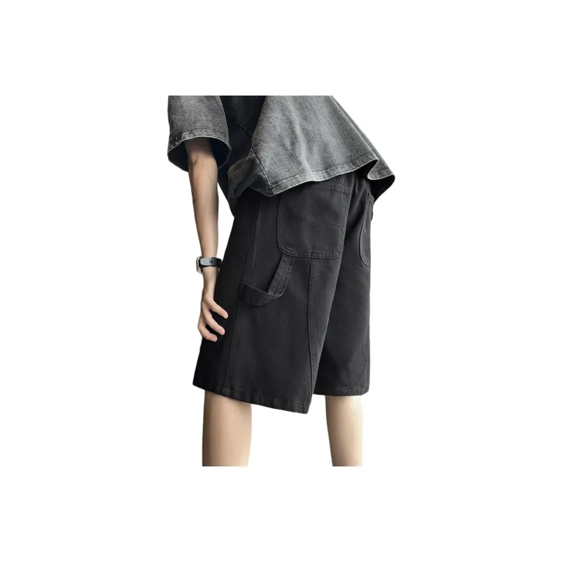 PAINT STAIN Denim Shorts Unisex-11