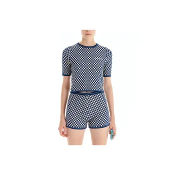 EENK Crop Tops Women's Navy