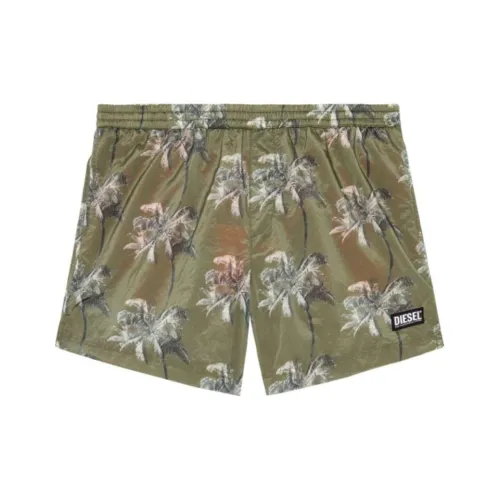 DIESEL Bmbx-Rio-41cm-Parachute Palm Tree Printed Swim Shorts