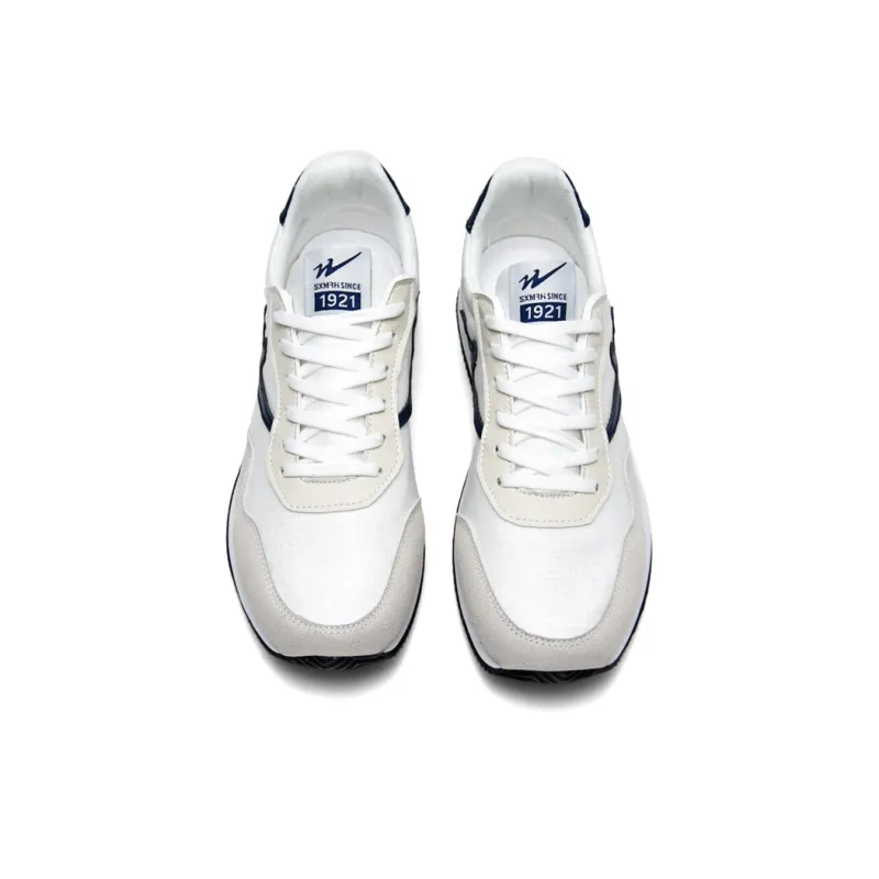 Binary Lightweight, Breathable, And Slip Resistant Low Top Casual Shoes Men's Ivory/Navy Blue-1