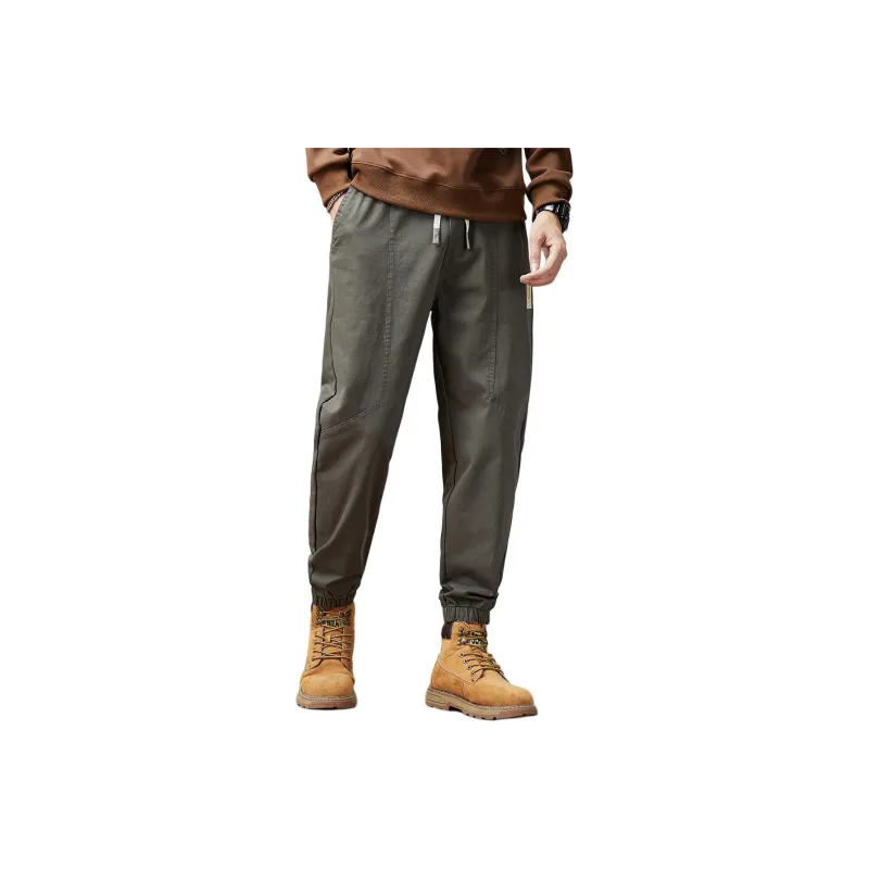 DEBRAND Casual Pants Men's Military Gray-0