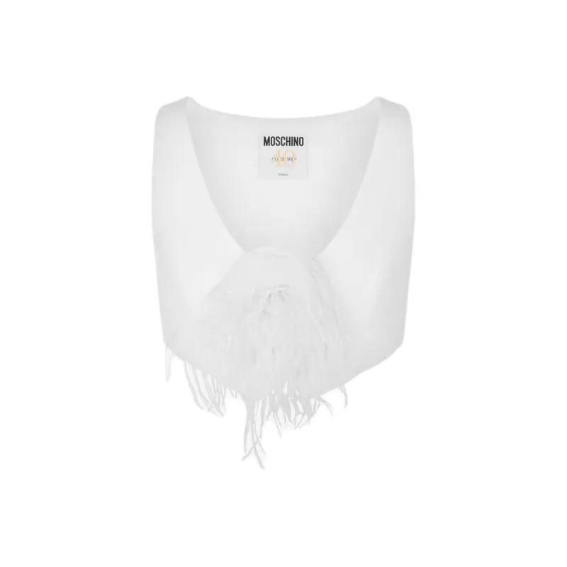 MOSCHINO Floral Brooch Asymmetric Waistcoat-0