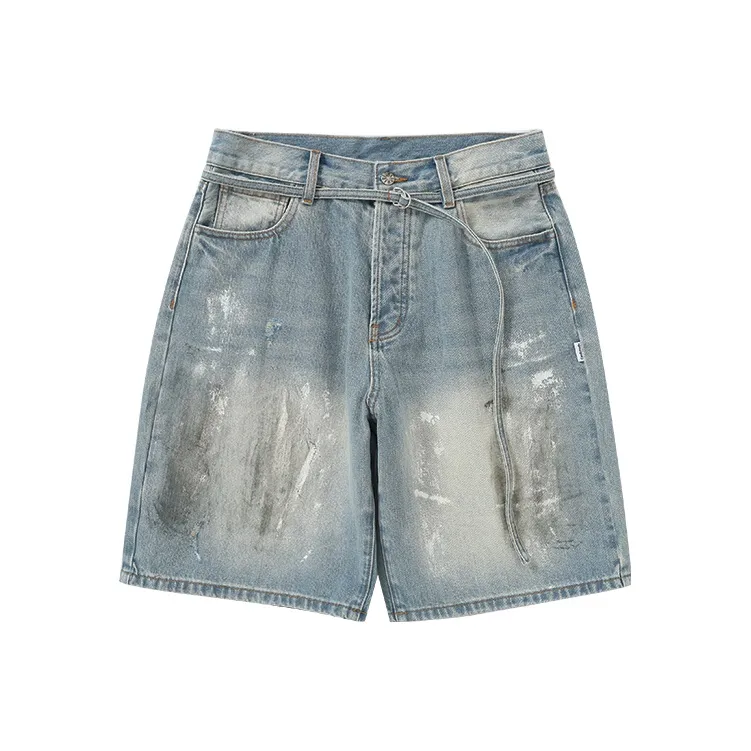 Candymade Haus Denim Shorts Unisex Blue-0