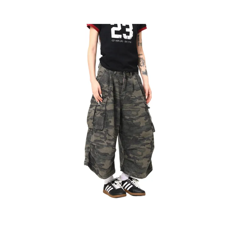 KVIV Denim Shorts Men's Camouflage -0