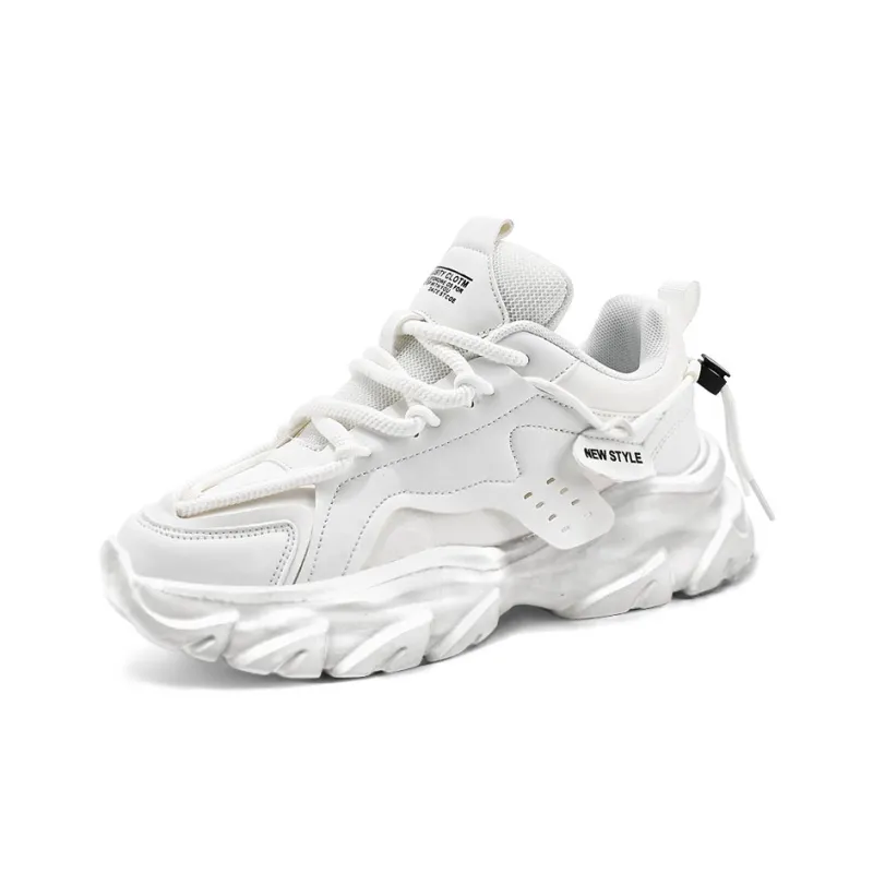 OFFER AITR Cushioning Slip Resistant Height Increasing Low Top Chunky Sneakers Men's-20