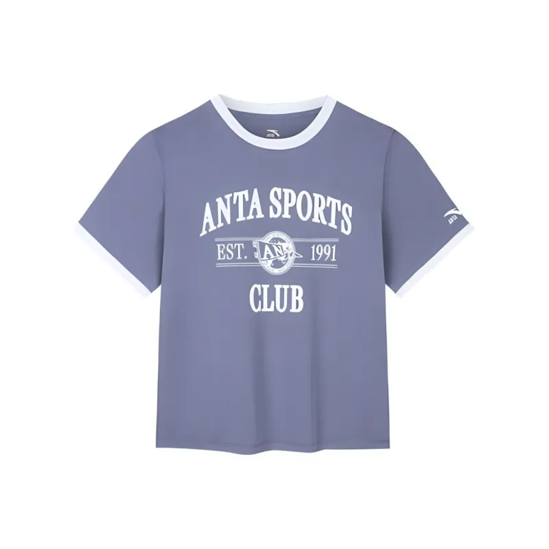 Anta T Shirt Women's Dusty Purple Blue-0