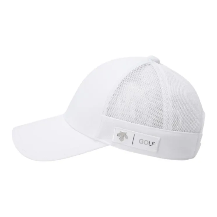 DESCENTE Polyester, Polyurethane, Nylon Baseball Caps Men's White-1