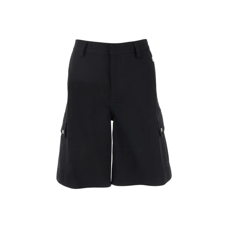 OFF WHITE Logo Embroidered Cargo Shorts-0