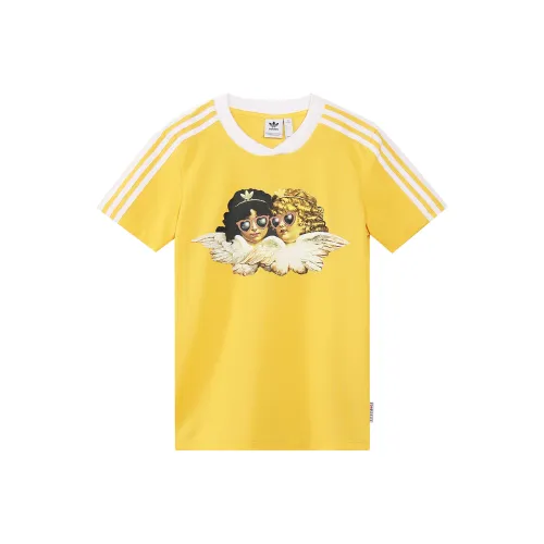 Adidas Originals Set in Sleeve T Shirt Women's Yellow