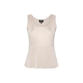A.P.C Sleeveless Ribbed Knitted Top