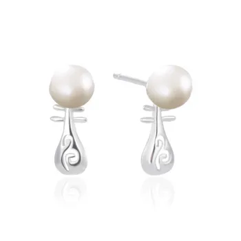 ZHENZHUAOMI Pearl Stud Earrings Women's