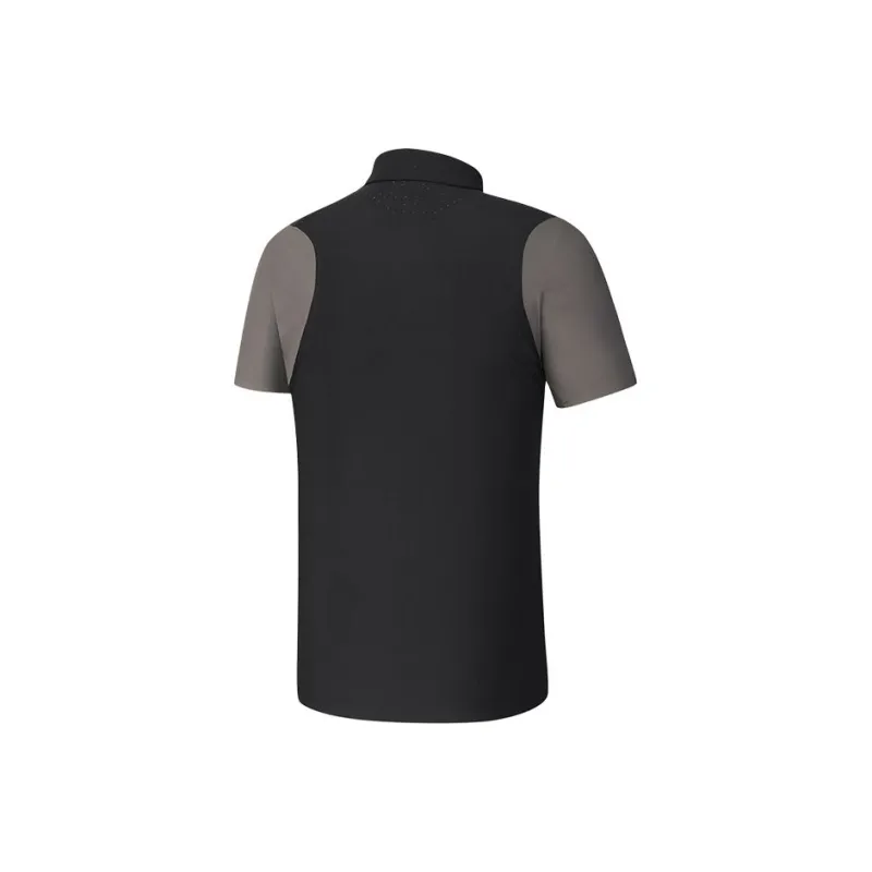 FILA Golf Series SS25 Polo Shirt Men's Pitch Black-1