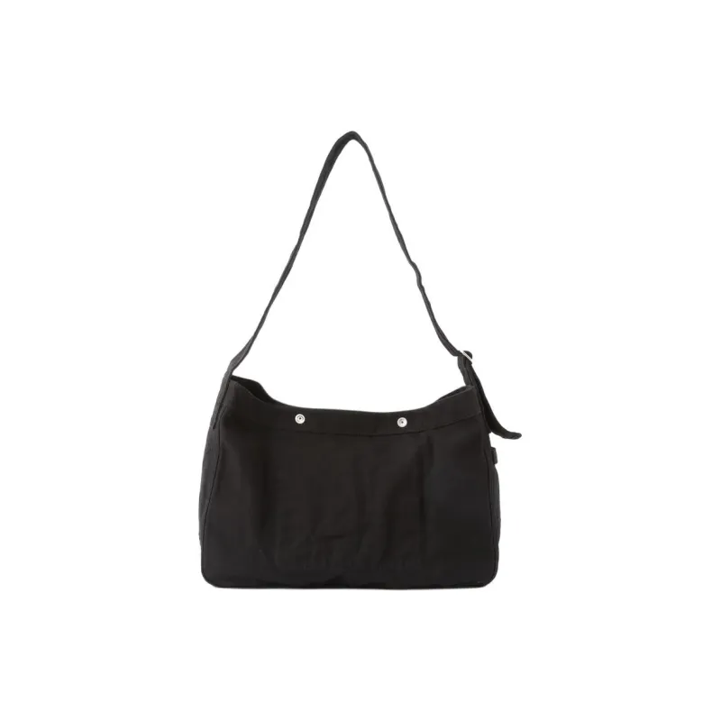 Schott N.Y.C. Younger Song Collaboration Cotton Shoulder Bag Men's Black-2