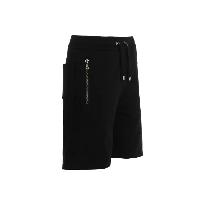 BALMAIN Embossed-logo Bermuda Shorts-2