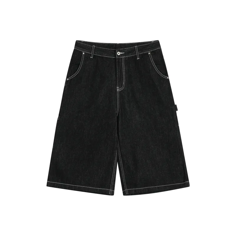 Libito Denim Shorts Unisex Black-0