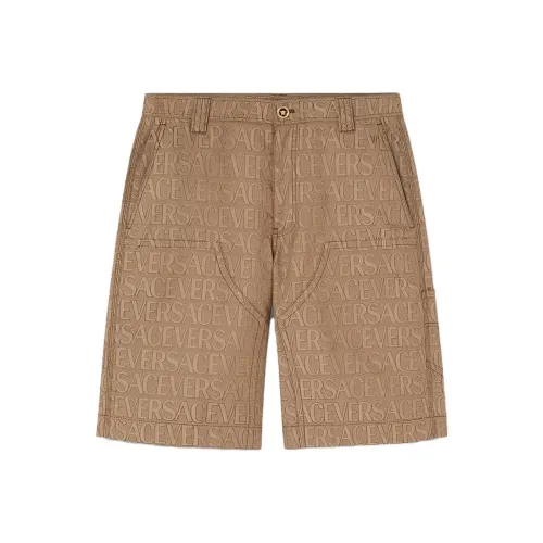 VERSACE Allover Jacquard High Waist Bermuda Shorts