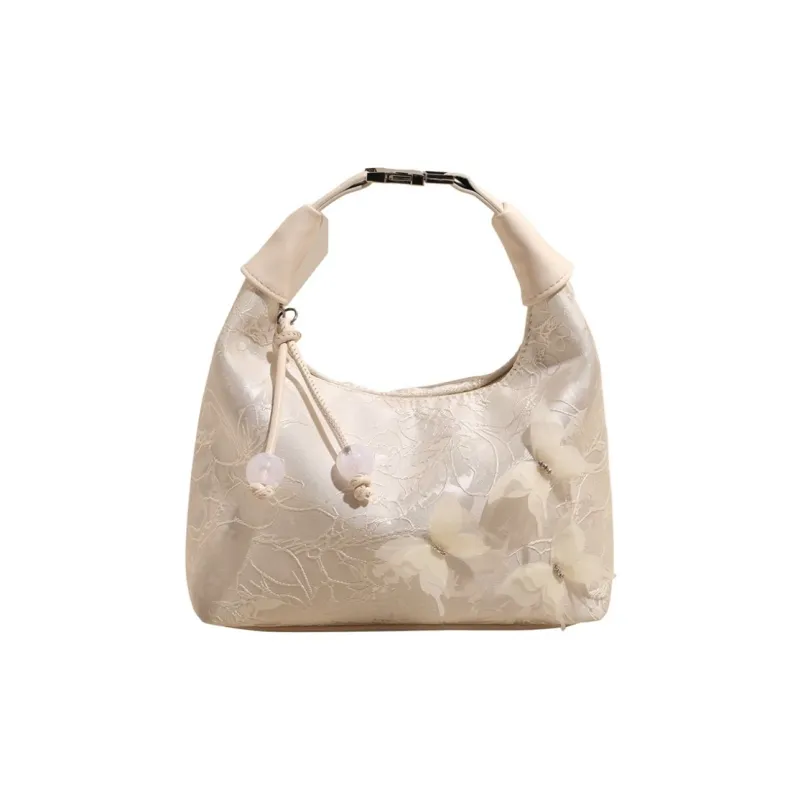 Lan Bao Fan Fabric Shoulder Bag, Crossbody Bag, Handbag Women's Multicolor-4