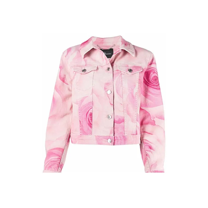 Blumarine SS22 Denim Jacket Women's Pink-4