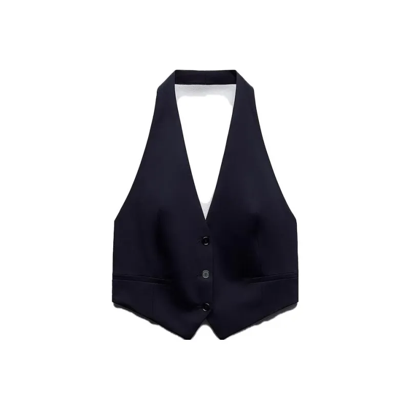 ZARA Tank Tops Women's Deep Sea Blue-0