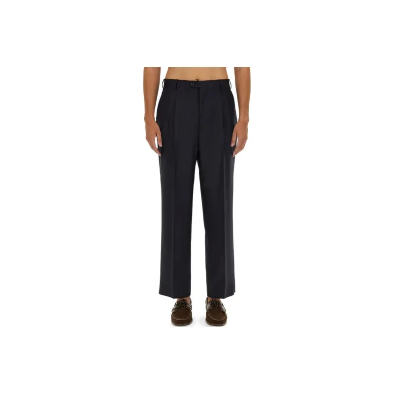 ETRO Pleated Straight Leg Trousers-0
