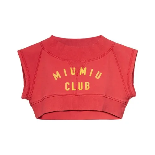 MIU MIU Crop Tops Women's Red