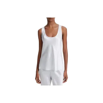 VINCE Scoop neck Satin Vest Top