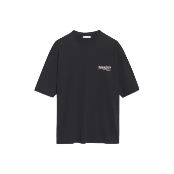Balenciaga Drop Shoulder Sleeve T Shirt Women's Black
