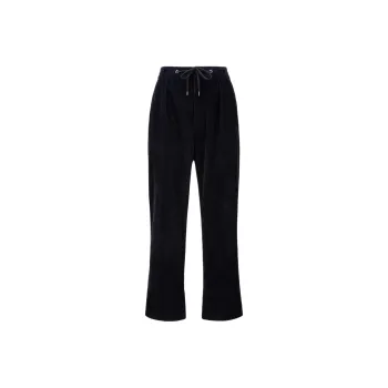 Moncler Drawstring Corduroy Straight Leg Trousers