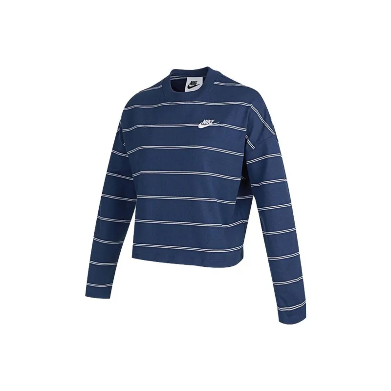 Nike Crop Tops Women's Navy Blue-0