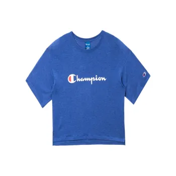 Champion Straight T Shirt Japan Version Women's Blue