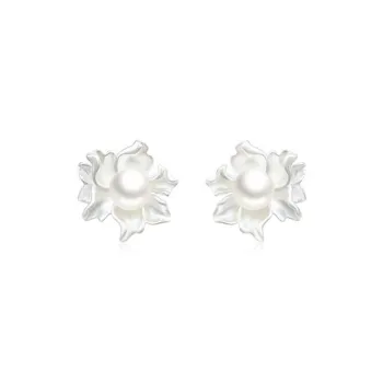 Love Link 925 Sterling Silver Stud Earrings Women's