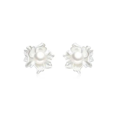 Love Link 925 Sterling Silver Stud Earrings Women's