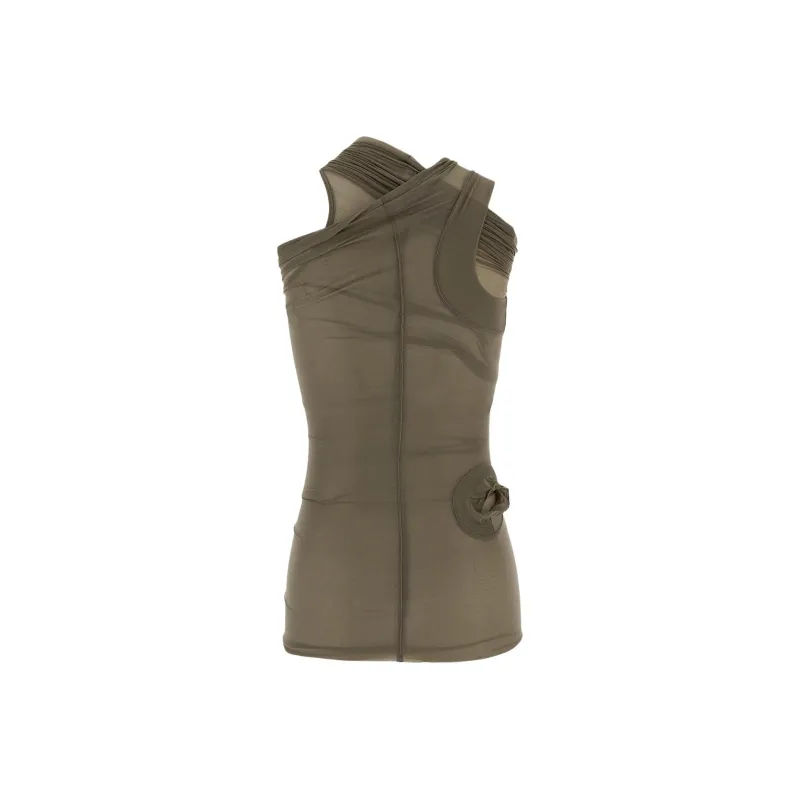 RICK OWENS/RO Tank Top Women's Olive Green-1