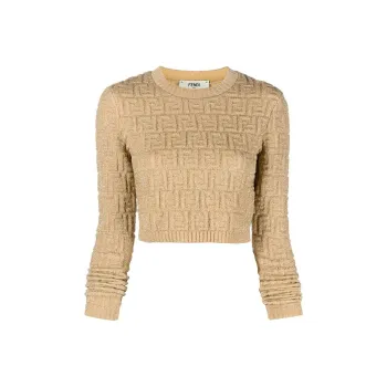 FENDI Ff Metallic Threaded Jumper