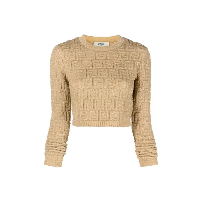 FENDI Ff Metallic Threaded Jumper-0