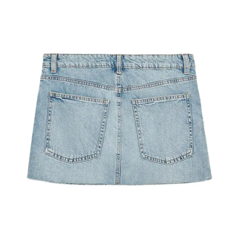 ZARA Trf Denim Short Skirts Women's Light Blue-1