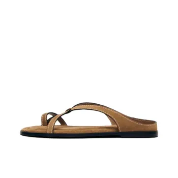 ALOHAS Slip Resistant Flip Flops Women's Brown