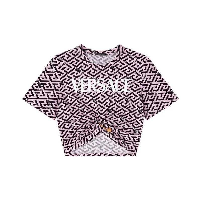 VERSACE Crop Tops Women's Black Pink-0
