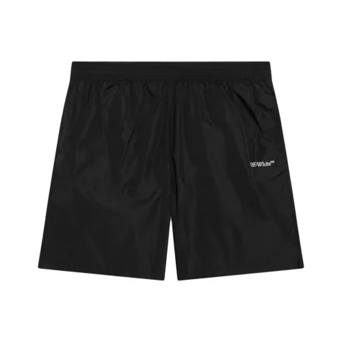 OFF WHITE Logo Printed Swim Shorts