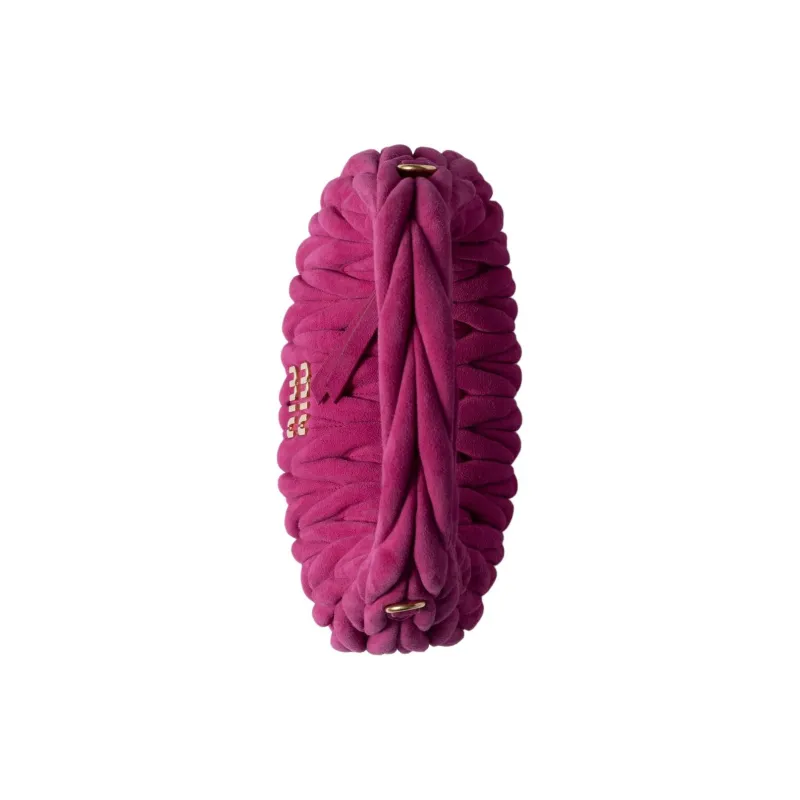 MIU MIU Wander Series Lambskin Handbag Trumpets Women's Fuchsia-3