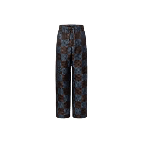 LOUIS VUITTON Damier Silk Pyjama Pants